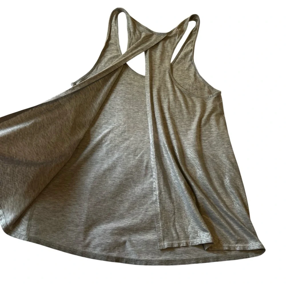 Lululemon Crossover vented Back Gray color block Women's Tank Top 4 - Picture 6 of 9